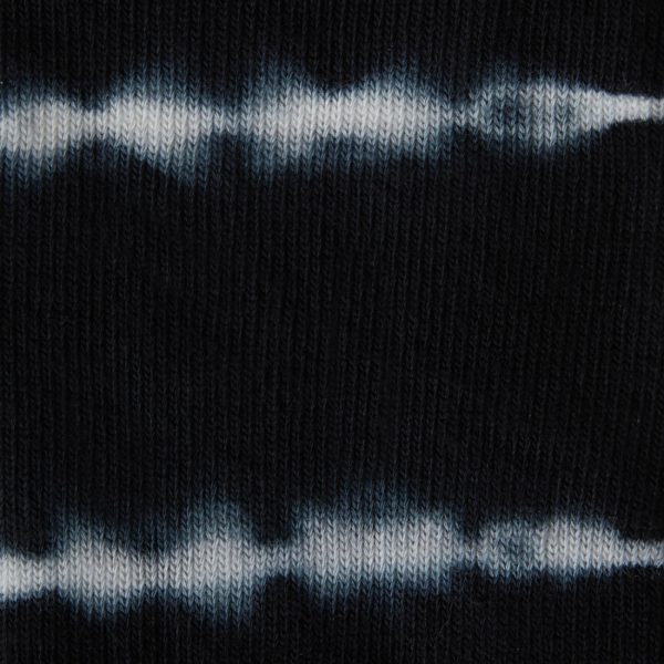 black tie dye stripe swatch