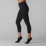 high waisted crop leggings ebony