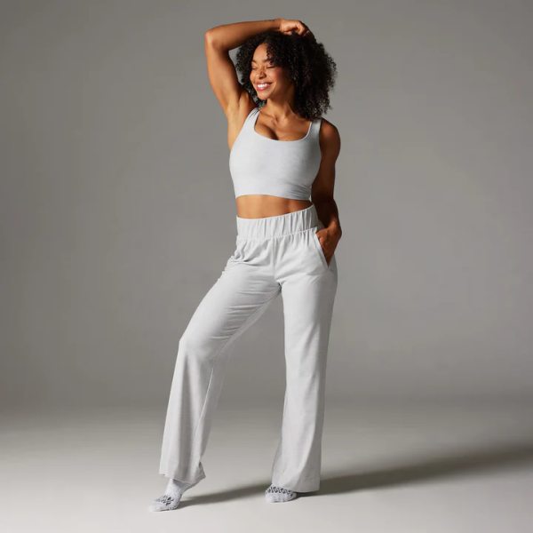 tec knit wide leg pant ash