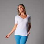 every day v-neck tee white