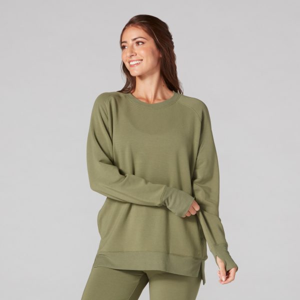 cozy sweatshirt light olive