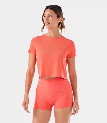 ribbed tee hot coral