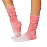 stacy grip socks hot coral ombre