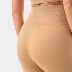 seamless 7/8 rib leggings cappuccino