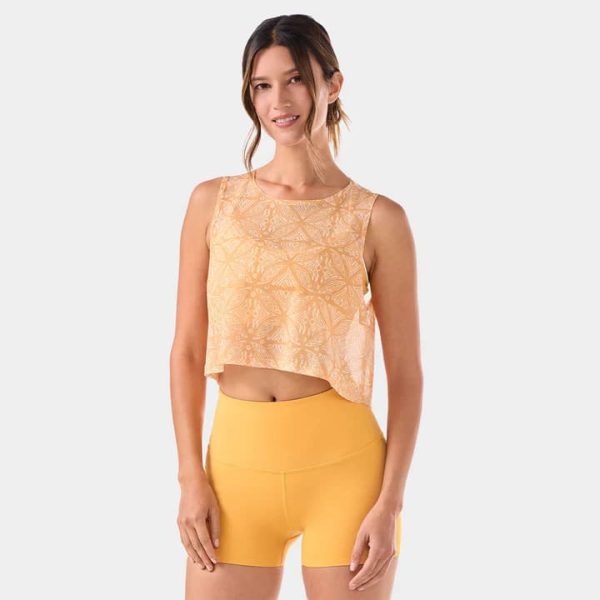 flatter flow hi lo tank apricot batik