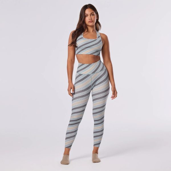Seamless 7/8 Rib Leggings mirage stripe