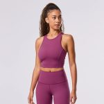 active long line bra wineberry