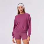 ease crew sweatshirt wineberry