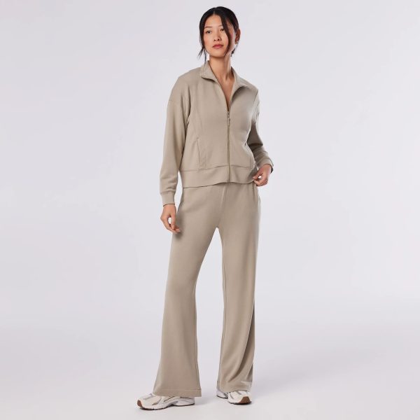 cozy wide leg trouser shitake