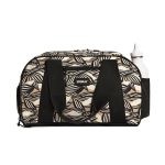 burner gym duffel bag textured leaves