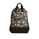 flex cinch backpack textured leaves