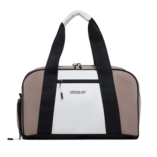 burner gym duffel bag neutral colour block